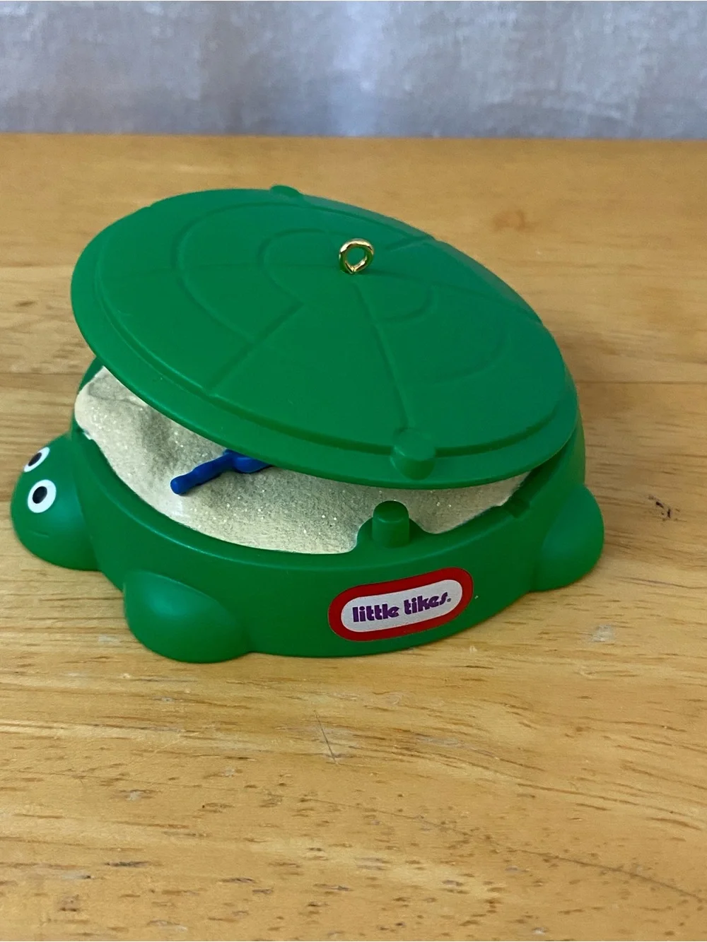 2014 Hallmark Little Tikes Green Turtle Sandbox Holiday Ornament